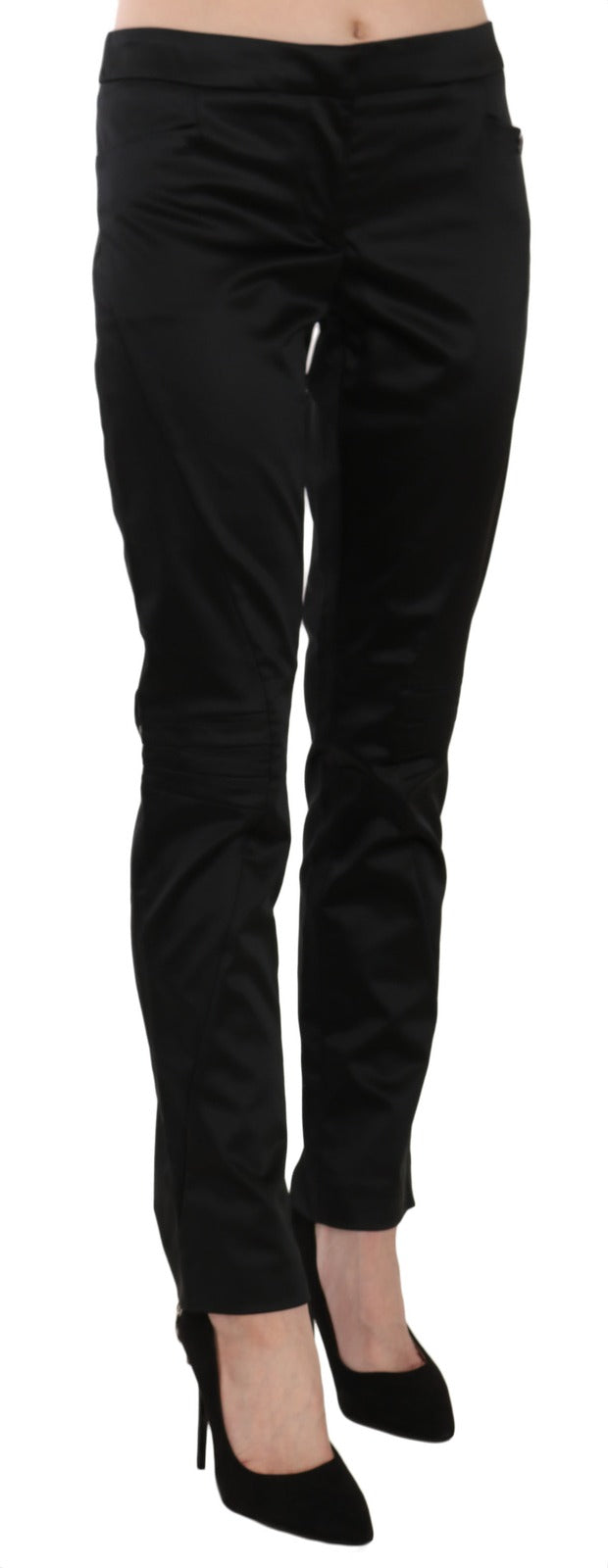 Exte Black Mid Waist Skinny Dress Formal Trousers