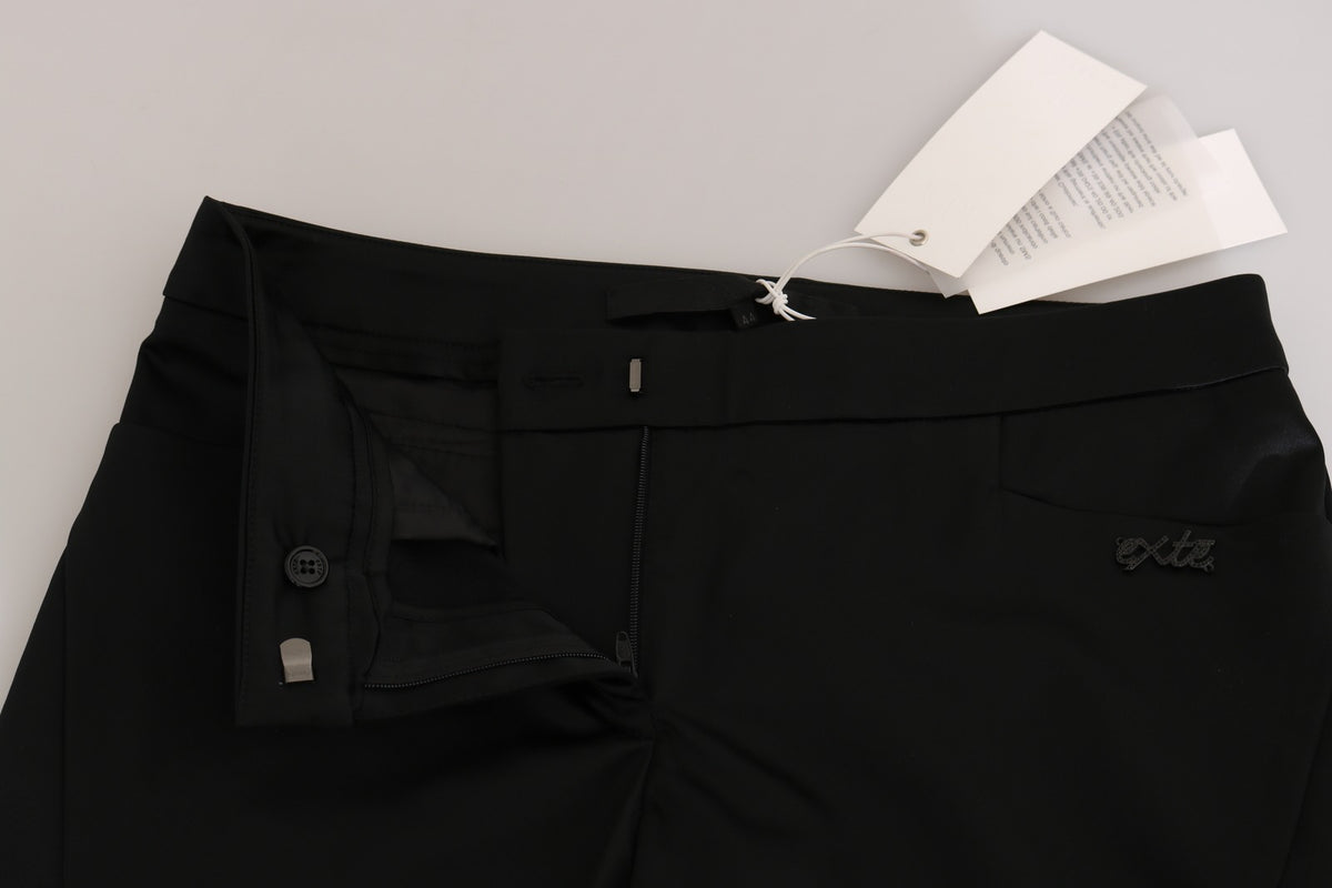 Exte Black Mid Waist Skinny Dress Formal Trousers