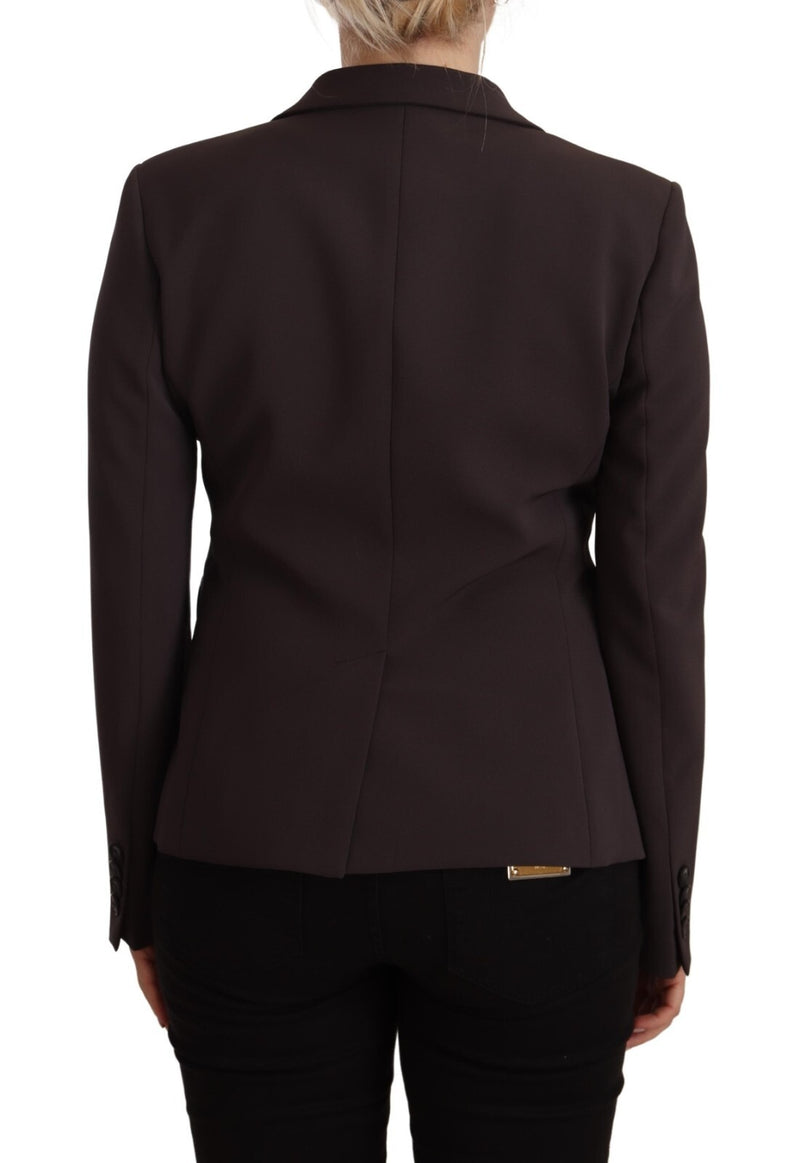 F.IT Brown Long Sleeve Single Breasted Women's Jacket Blazer