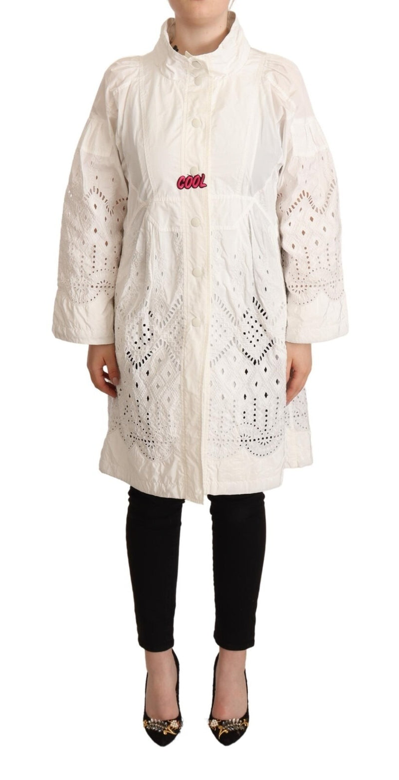 Ermanno Scervino Button Down White Long Sleeve Jacket
