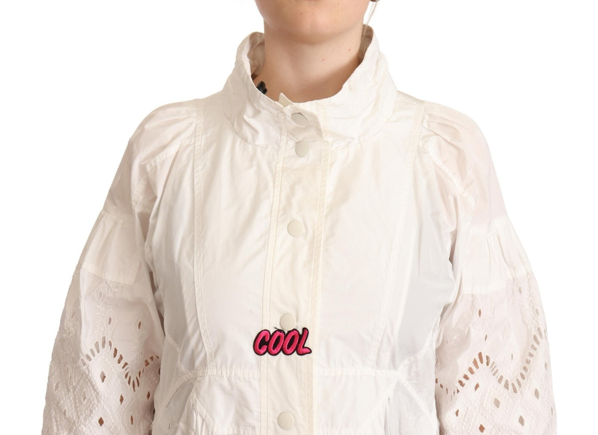 Ermanno Scervino Button Down White Long Sleeve Jacket