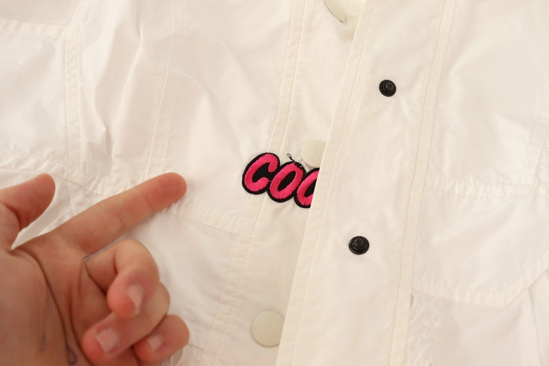 Ermanno Scervino Button Down White Long Sleeve Jacket