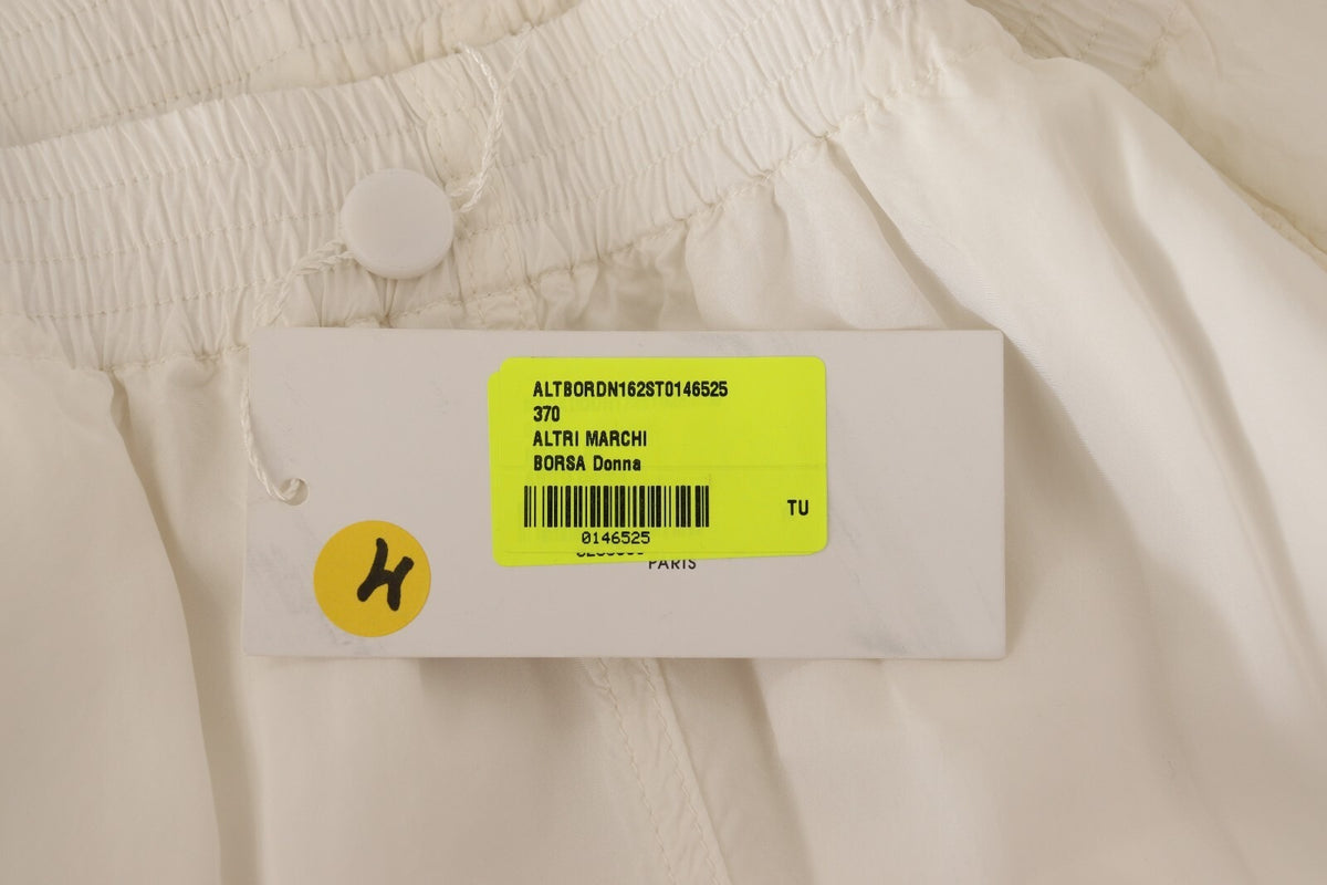 Maison Margiela White High Waist Cropped Trouser Pants for Women