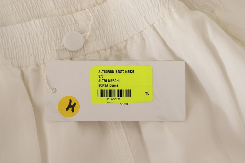 Maison Margiela White High Waist Cropped Trouser Pants for Women