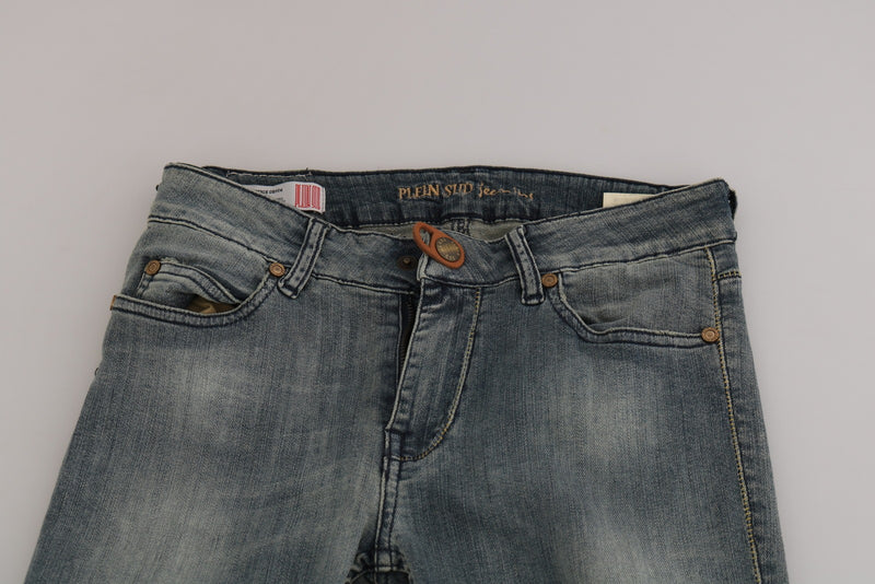 PLEIN SUD Blue Washed Low Waist Slim Fit Skinny Jeans