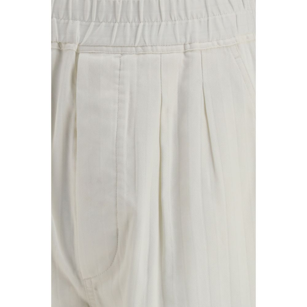 Pantalon décontracté en coton blanc Tom Ford