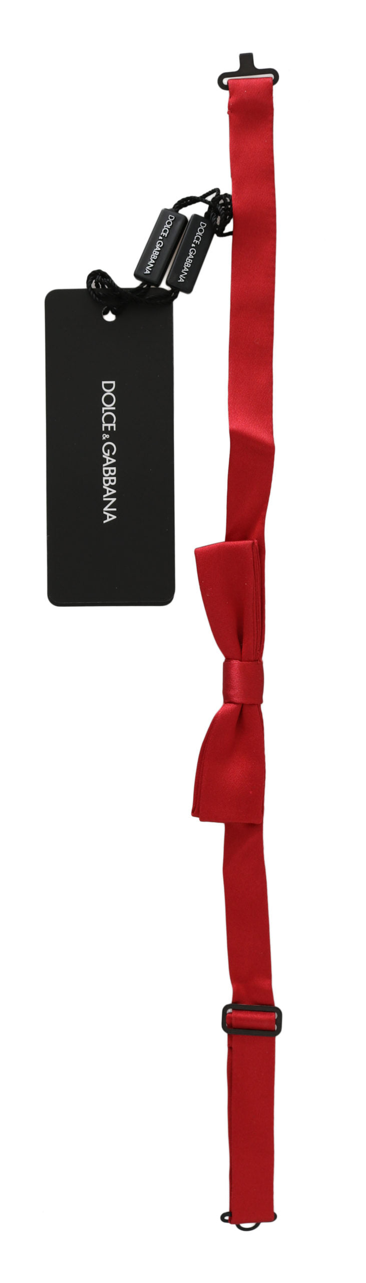 Nœud papillon fin et ajustable Dolce &amp; Gabbana 100 % soie rouge