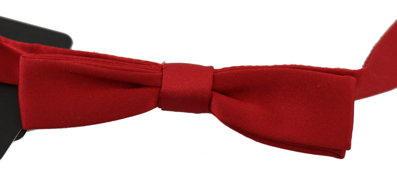 Nœud papillon fin et ajustable Dolce &amp; Gabbana 100 % soie rouge