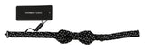 Nœud papillon ajustable en soie à pois noirs Dolce &amp; Gabbana pour homme