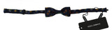 Nœud papillon papillon réglable 100 % soie à drapeau bleu Dolce &amp; Gabbana pour homme