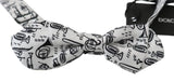 Nœud papillon ajustable Dolce &amp; Gabbana White Instruments pour homme
