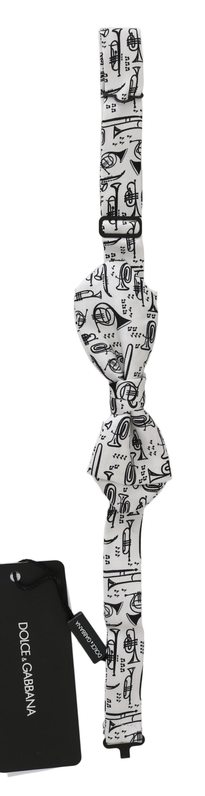 Nœud papillon ajustable Dolce &amp; Gabbana White Instruments pour homme
