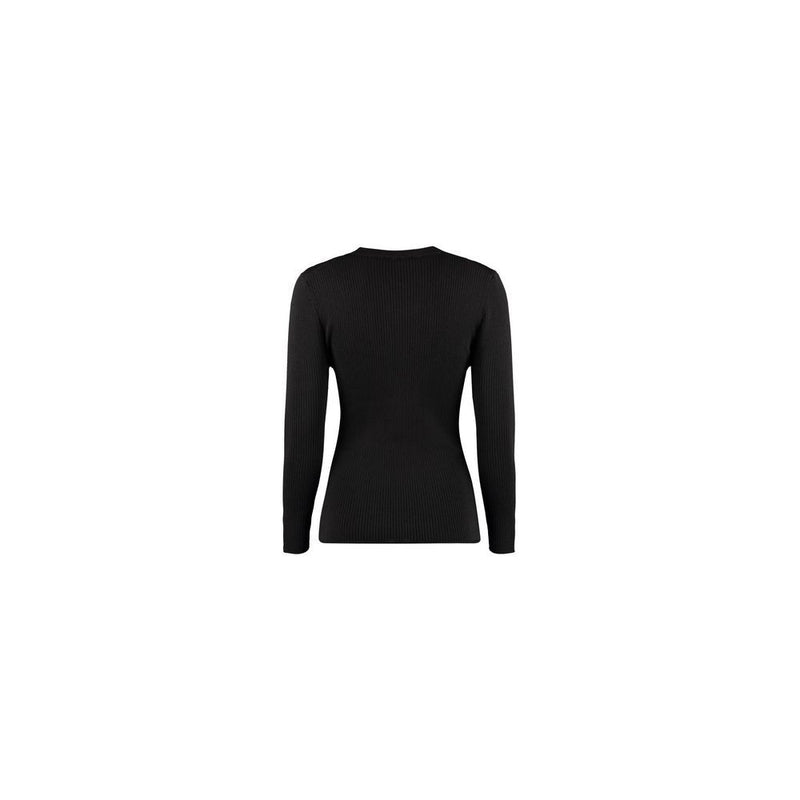 MSGM Black Cotton Wool Polyamide Sweatshirt - Luxe et Confort