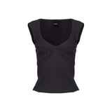 PINKO Black Nylon T-Shirt - Élégant et Confortable pour Femmes