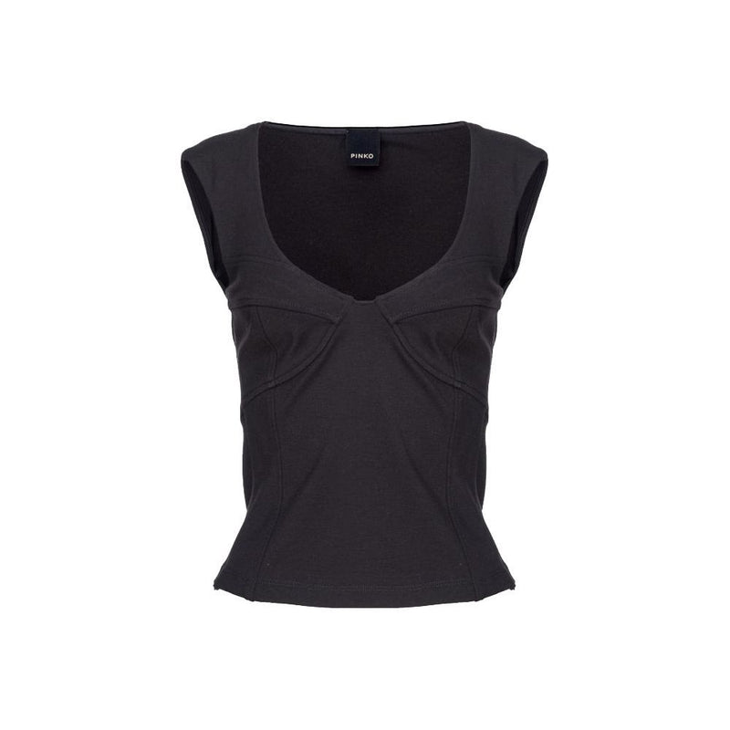 PINKO Black Nylon T-Shirt - Stylish and Comfortable Women's Top