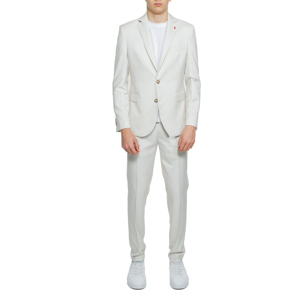 Mulish AB7200 SPALLETTI Beige Polyester Two-Piece Suit for Men