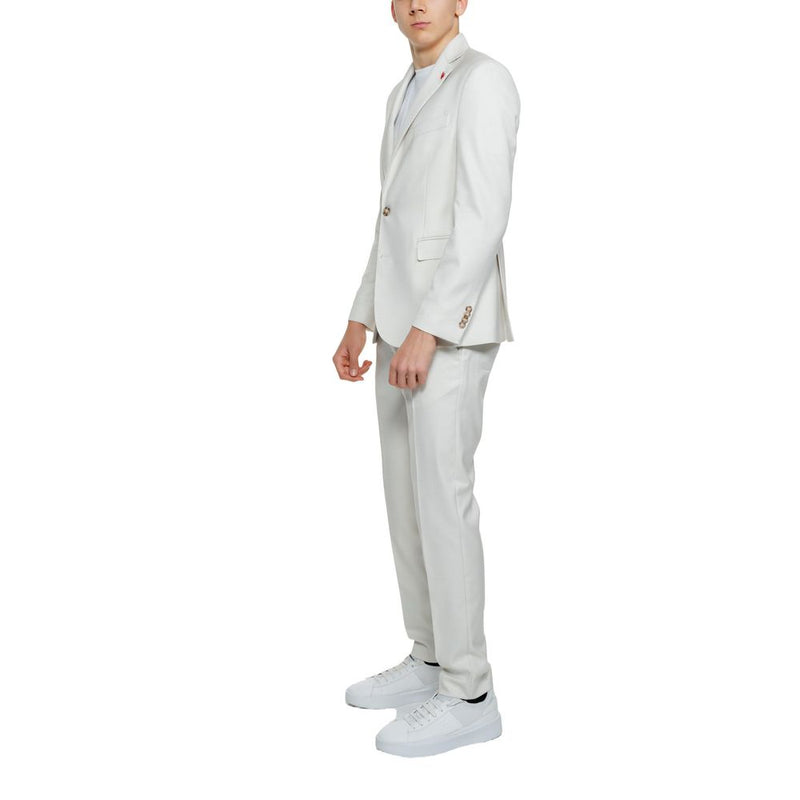 Mulish AB7200 SPALLETTI Beige Polyester Two-Piece Suit for Men