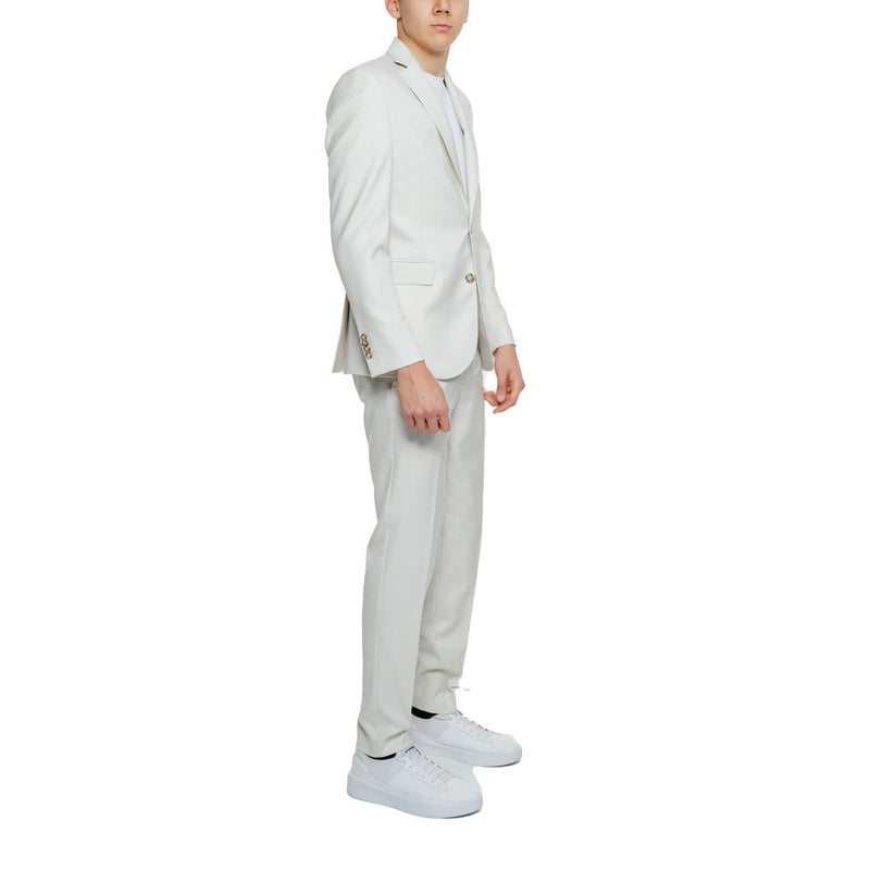 Mulish AB7200 SPALLETTI Beige Polyester Two-Piece Suit for Men