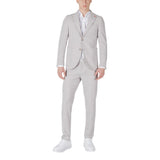 Mulish Gray Polyester Two-Piece Suit for Men - BAHAMAS ABS-802