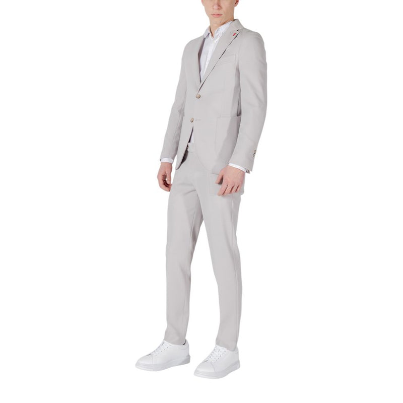 Mulish Gray Polyester Two-Piece Suit for Men - BAHAMAS ABS-802