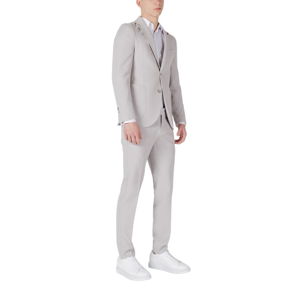 Mulish Gray Polyester Two-Piece Suit for Men - BAHAMAS ABS-802
