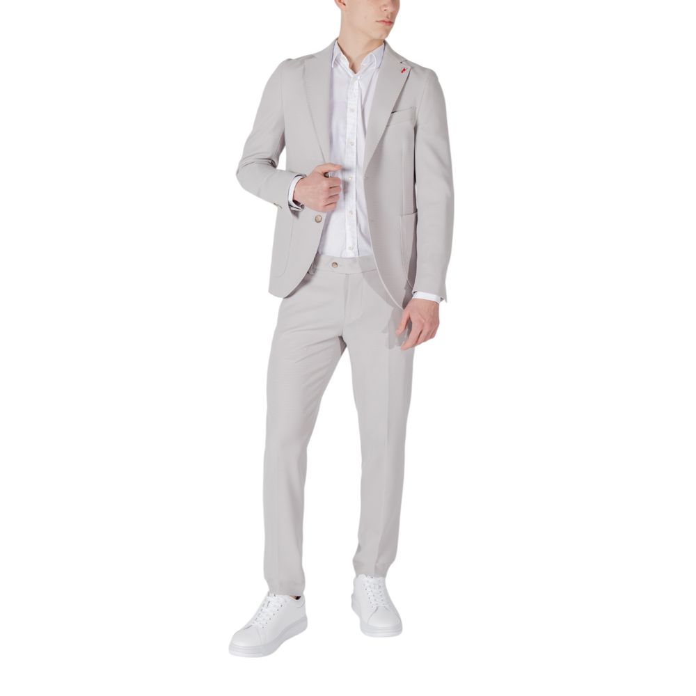 Mulish Gray Polyester Two-Piece Suit for Men - BAHAMAS ABS-802