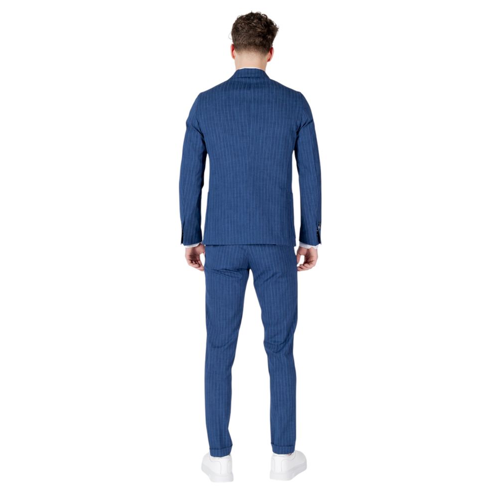 Mulish CEFALONIA ABS990 Blue Cotton Two-Piece Suit for Men
