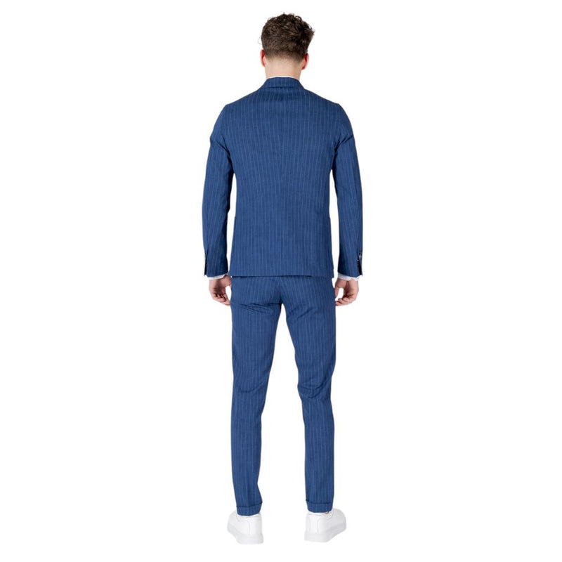 Mulish CEFALONIA ABS990 Blue Cotton Two-Piece Suit for Men
