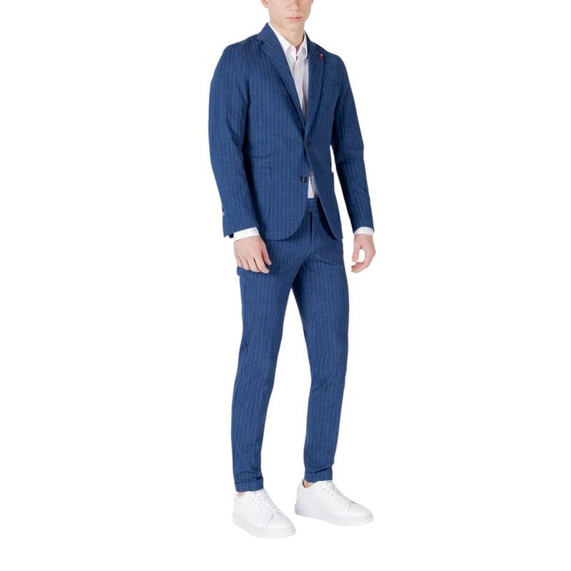 Mulish CEFALONIA ABS990 Blue Cotton Two-Piece Suit for Men