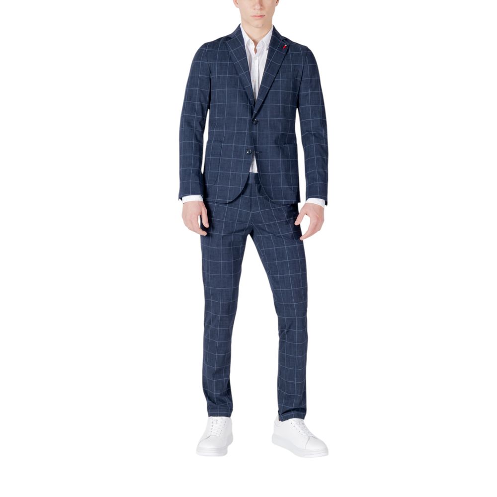Mulish GALAPAGOS ABS-992/Q Blue Cotton Two-Piece Suit