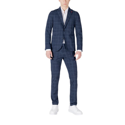 Mulish Blue Cotton Two-Piece Suit