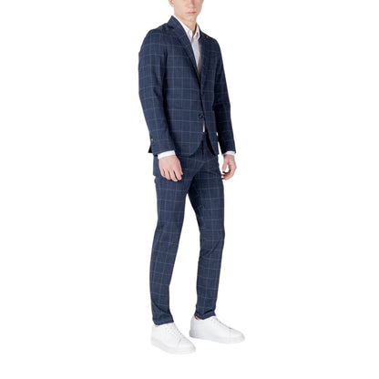 Mulish Blue Cotton Two-Piece Suit
