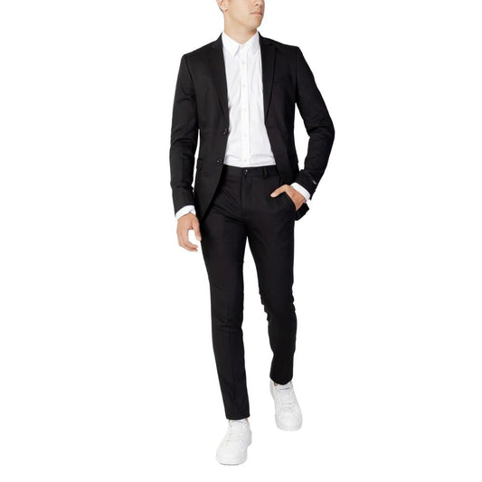 Jack & Jones Black Polyester Two-Piece Suit for Men