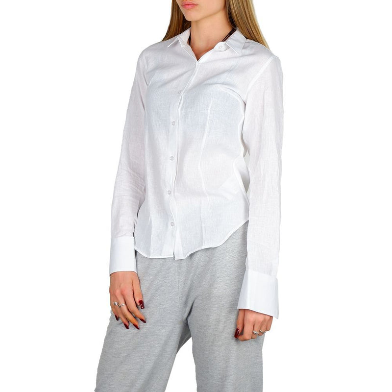 Chemise en Coton Blanche Slim Fit - Made in Italy