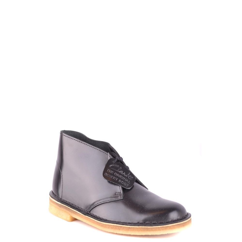 Clarks Black Leather Lace-Up Boots - Stylish and Comfortable