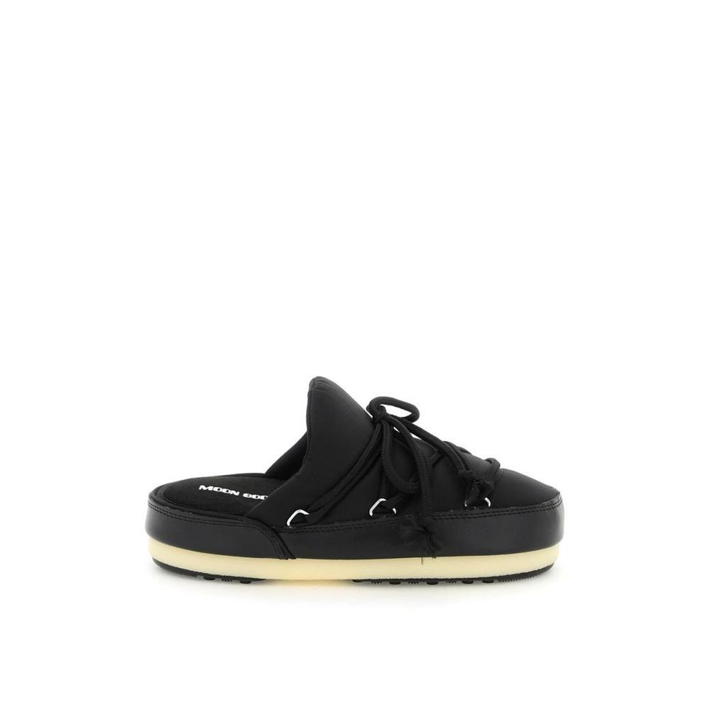 Moon Boot Black Nylon Mules - Stylish Comfort for Every Occasion
