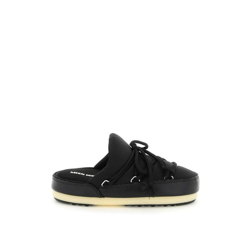Moon Boot Black Nylon Mules - Élégance et Confort au Quotidien