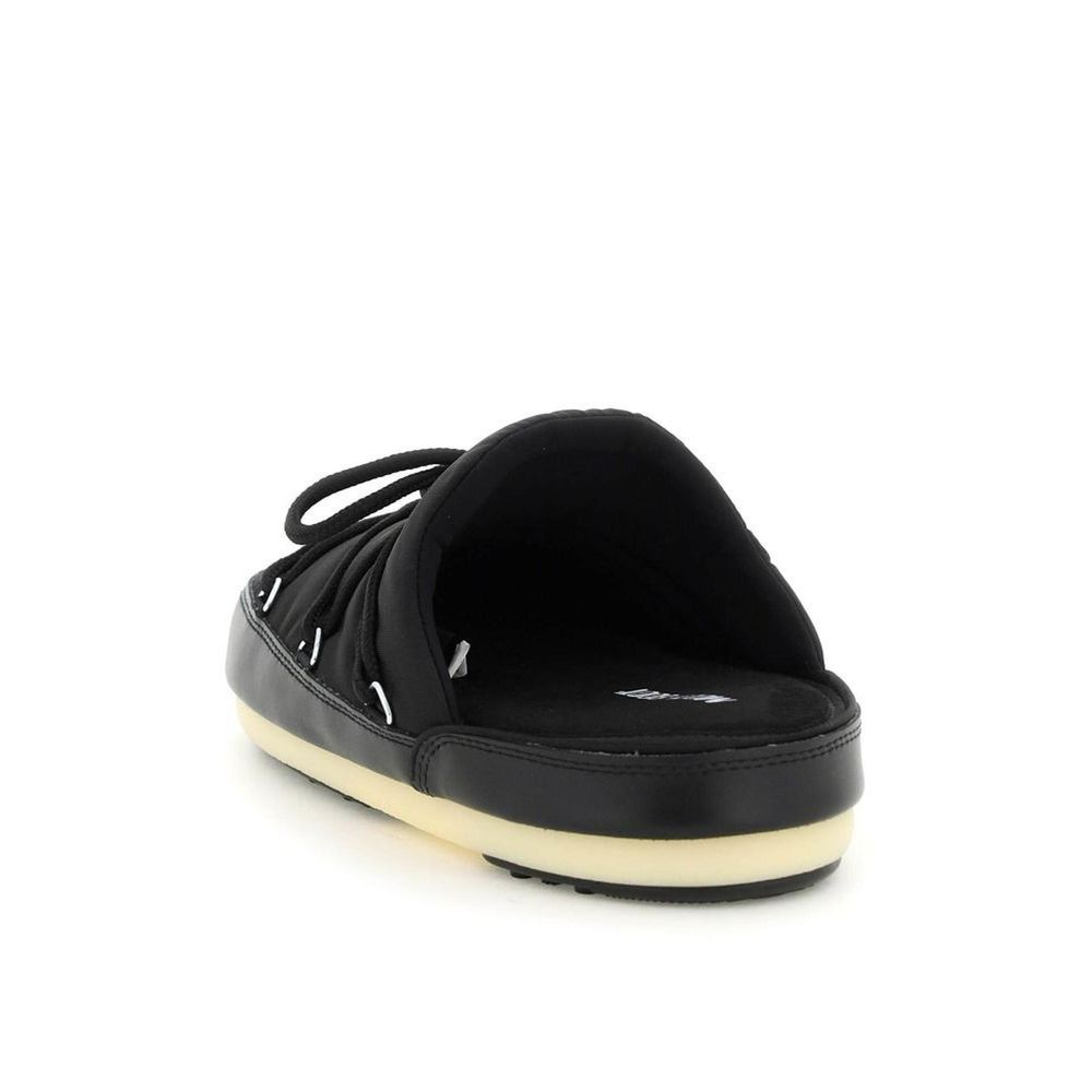 Moon Boot Black Nylon Mules - Stylish Comfort for Every Occasion