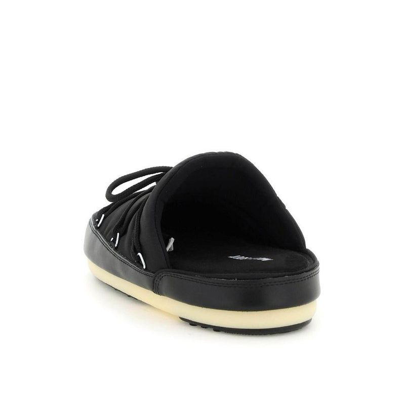 Moon Boot Black Nylon Mules - Élégance et Confort au Quotidien