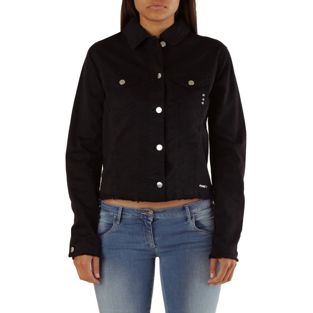 Veste en jean en coton noir Met