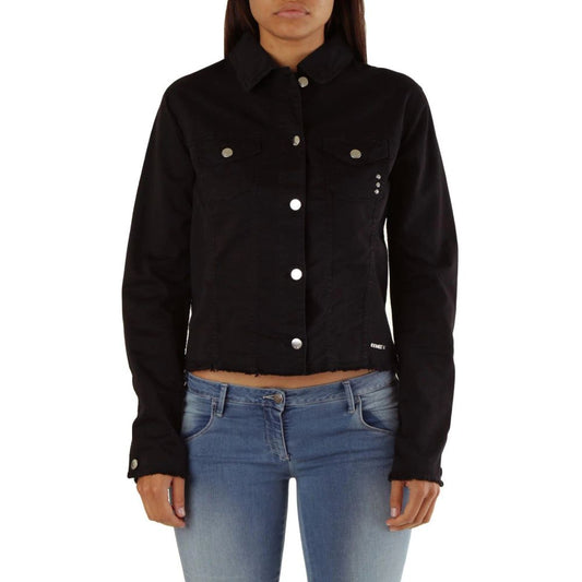 Veste en jean en coton noir Met