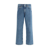 Our Legacy Blue Cotton Tapered Jeans - Third Cut