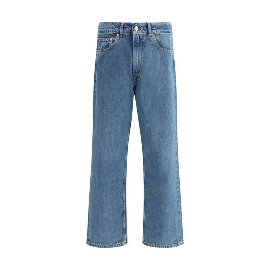 Onze Legacy blauwe katoenen taps toelopende jeans