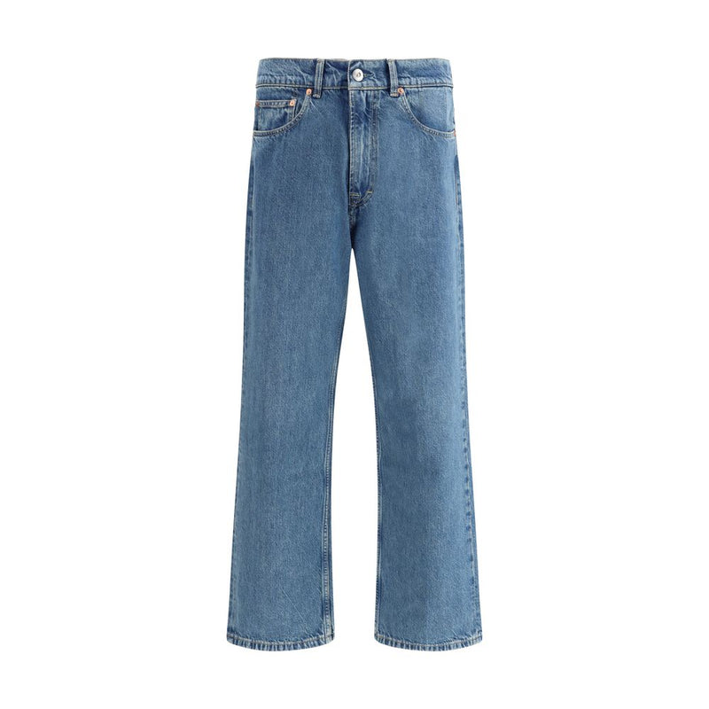 Onze Legacy blauwe katoenen taps toelopende jeans