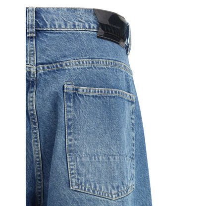 Onze Legacy blauwe katoenen taps toelopende jeans
