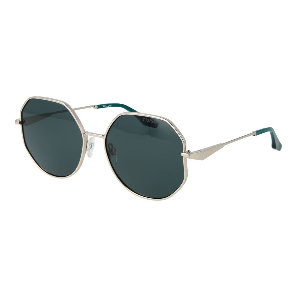 Trussardi Silver Metal Sunglasses for Women - Chic UV Protection
