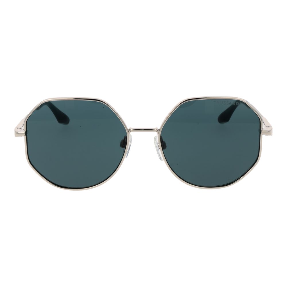 Trussardi Silver Metal Sunglasses for Women - Chic UV Protection
