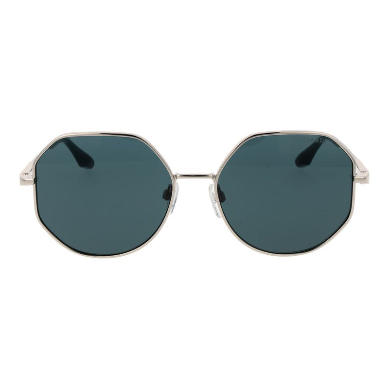 Trussardi Silver Metal Sunglasses for Women - Chic UV Protection