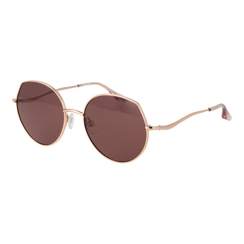 Lunettes de soleil en métal doré Trussardi pour femmes - Élégance luxueuse