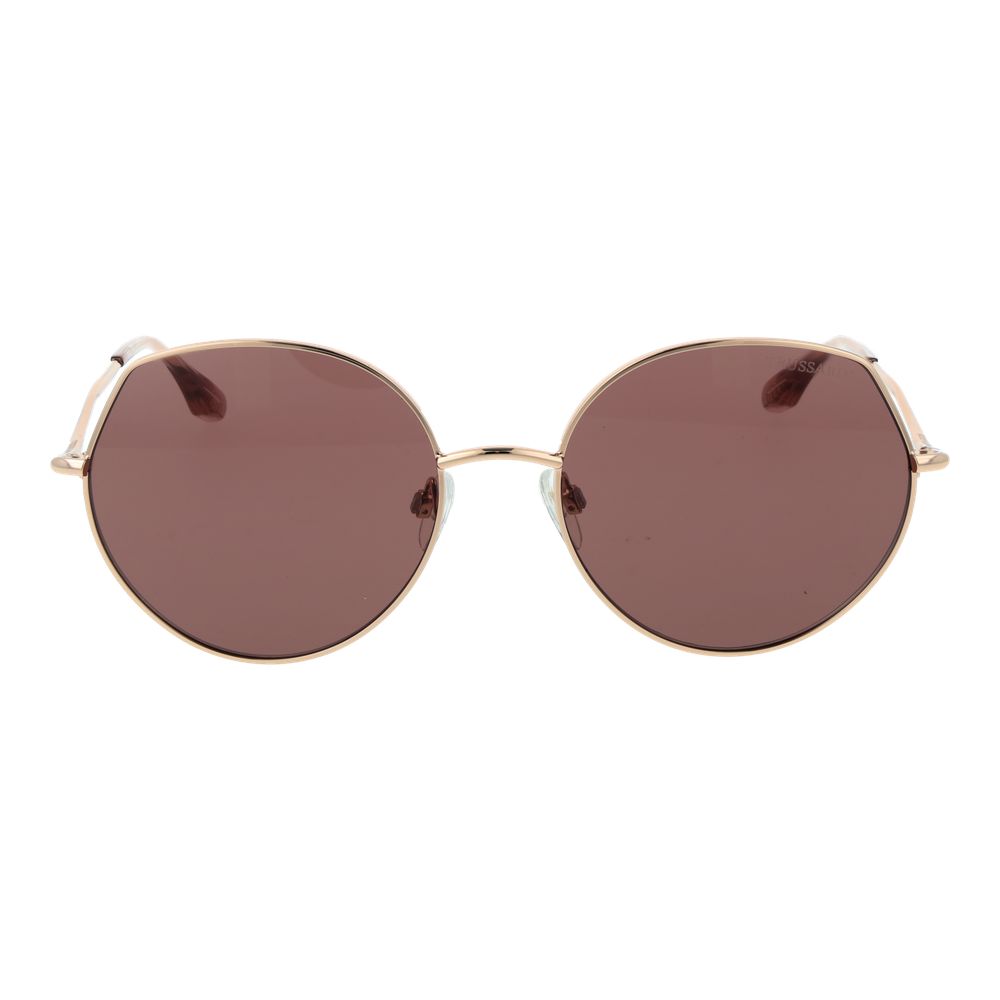 Lunettes de soleil en métal doré Trussardi pour femmes - Élégance luxueuse